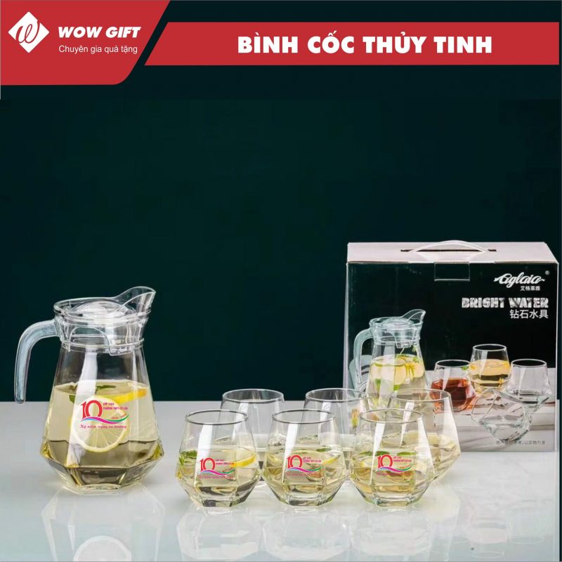 bộ bình cốc thủy tinh - Quà tặng họp lớp