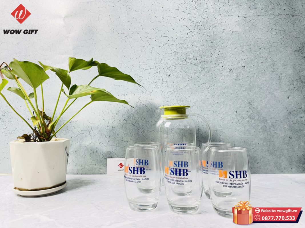 bộ bình cốc thủy tinh quà tặng khách hàng