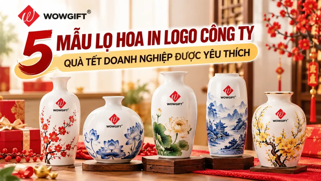 5 mẫu lọ hoa in logo công ty quà tết doanh nghiệp được yêu thích