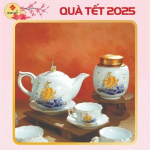 bộ ấm trà in logo