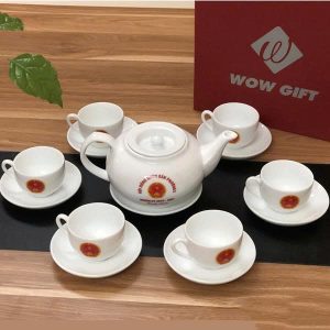 bộ ấm trà in logo